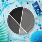 Black JanaiCreates Color Collection Paper Plates ペーパープレート (パーティー)