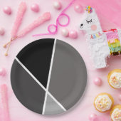 Black JanaiCreates Color Collection Paper Plates ペーパープレート (パーティー)