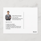 Black Just Soldお洒落文字はっきりした実在の不動産広告 ポストカード (裏面)