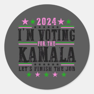 Black Kamala for 2024キャンペーンステッカー ラウンドシール