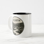 Black Kettle National Grassland Stream ツートーンマグカップ (正面左)