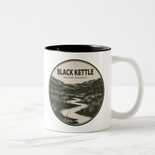 Black Kettle National Grassland Stream ツートーンマグカップ (右)