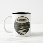 Black Kettle National Grassland Stream ツートーンマグカップ (左)