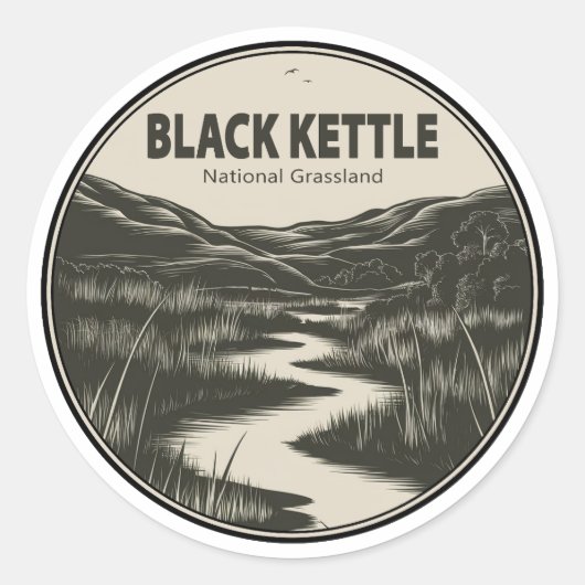 Black Kettle National Grassland Stream ラウンドシール (正面)