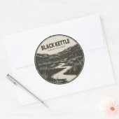 Black Kettle National Grassland Stream ラウンドシール (封筒)
