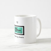 Black Key and Turquoise Real Estate Business Mug コーヒーマグカップ (正面右)