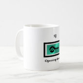 Black Key and Turquoise Real Estate Business Mug コーヒーマグカップ (正面左)