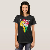 Black King Black History Month African American Bl Tシャツ (正面フル)