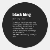 Black King Definition African Pride Black History  ラウンドシール (正面)