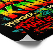 Black King Man Of God Strong Leader Melanin Black  ポスター (角)