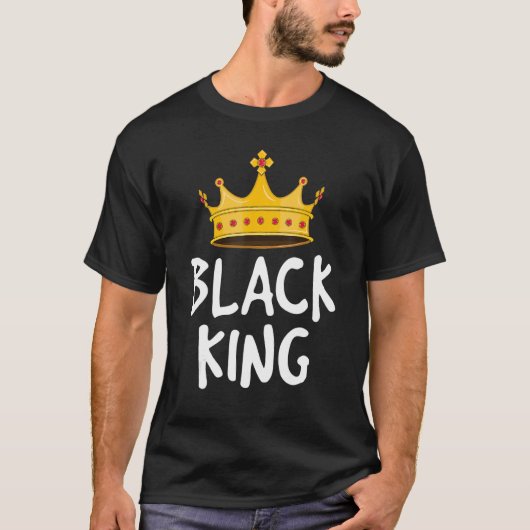 Black King Shirts for Men Kids Boys African Melani Tシャツ (正面)