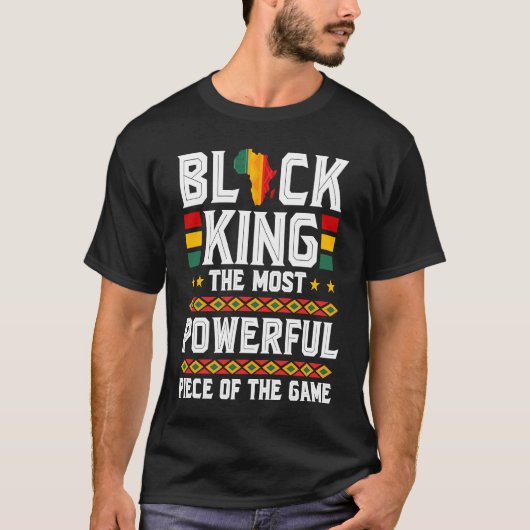 Black King The Most Powerful Piece in The Game Mel Tシャツ (正面)