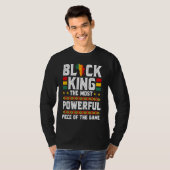 Black King The Most Powerful Piece in The Game Mel Tシャツ (正面フル)