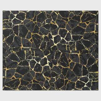 Black Kintsugi Gold Vein Wrapping Paper ラッピングペーパー