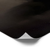 Black kitten in a witch's hat print, halloween cat ポスター (角)