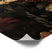 Black Kitten In A Witch's Hat With Pumpkin Print ポスター (角)