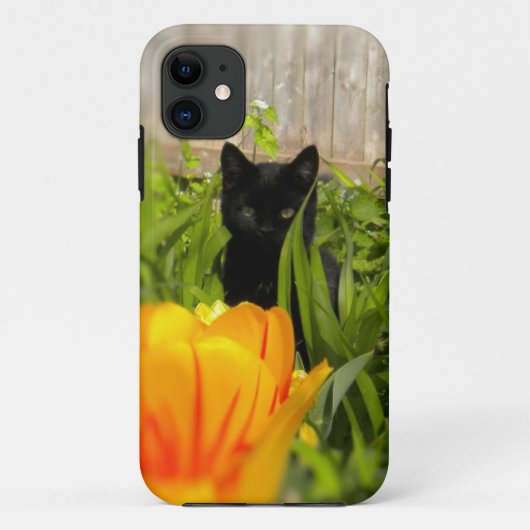 Black Kitten in the Garden iPhone 5ケース Case-Mate iPhoneケース (裏面)
