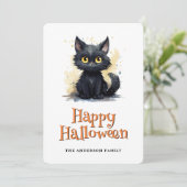 Black Kitty Happy Halloween Card シーズンカード (スタンド正面)