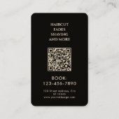 Black kraft Ace of spades barber shop 名刺 (裏面)