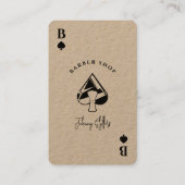 Black kraft Ace of spades barber shop 名刺 (正面)