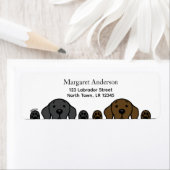 Black LabとChocolate Lab Watching ラベル (インサイチュ)