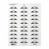 Black LabとChocolate Lab Watching ラベル (フルシート)