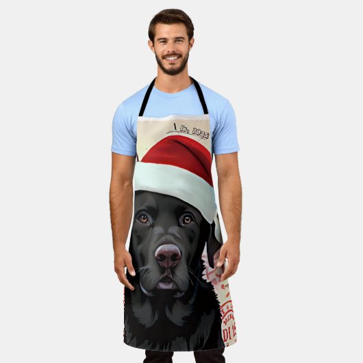 Black lab エプロン (着用した状態)