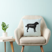 Black Lab パーソナライズされた Dog名 クッション (椅子)