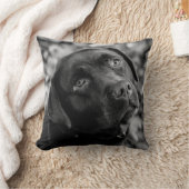 Black Lab – 犬のハート クッション (ブランケット)
