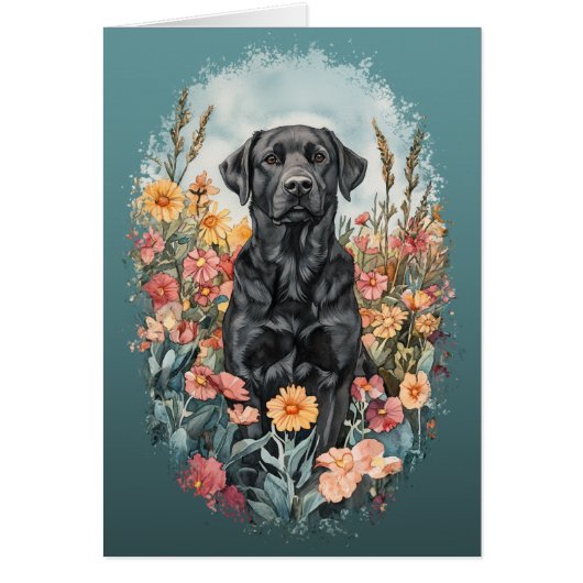 Black Lab - 5インチx 7インチアートカード (正面)