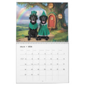 Black Lab Calendar カレンダー (3月 2026)
