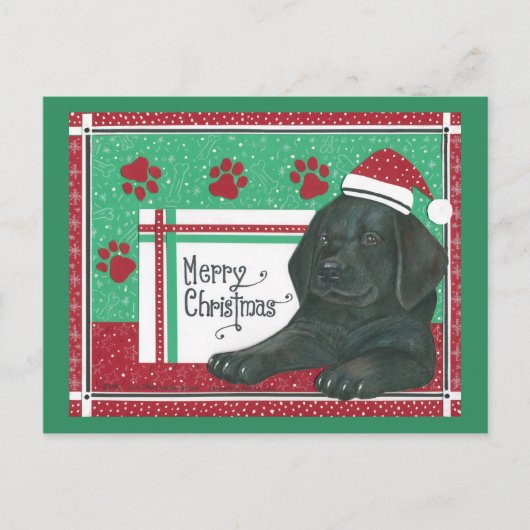 Black Lab Christmasはがき シーズンポストカード (正面)