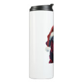 Black Lab Christmas魔法_サンタハットのラブラドール タンブラー (回転左)