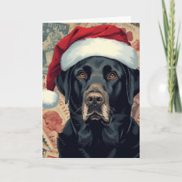 Black lab christmas シーズンカード