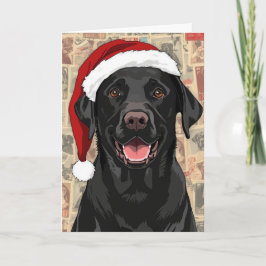 Black lab christmas シーズンカード