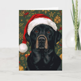 Black lab christmas シーズンカード