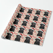 Black lab christmas gift wrap ラッピングペーパー (アンロールド)