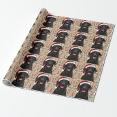 Black lab christmas gift wrap ラッピングペーパー (アンロールド)