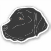 Black Lab Dogノートパソコンの電話シール シール (正面)