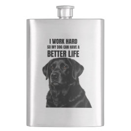 Black Lab Dog Dad Flask フラスク