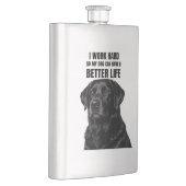 Black Lab Dog Dad Flask フラスク (右)