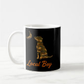 Black Lab Dog Local Southern Boy Camo Duck Hunting コーヒーマグカップ (左)