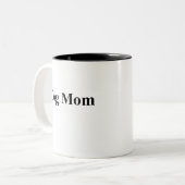 Black Lab Dog Mom Personalized Gift ツートーンマグカップ (正面左)