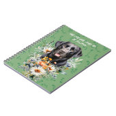 Black Lab Dogs Life and Times Custom Notebook ノートブック (左側)