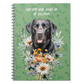 Black Lab Dogs Life and Times Custom Notebook ノートブック (正面)