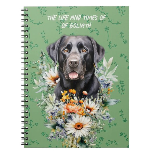 Black Lab Dogs Life and Times Custom Notebook ノートブック (正面)