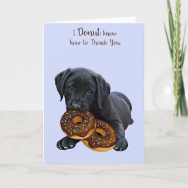 Black Lab Dout Card – ドッグドナットカード – ありがとう サンキューカード
