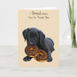 Black Lab Dout Card – ドッグドナットカード – ありがとう サンキューカード