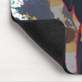 Black Lab Graphicポートレート(スプラッタ付き) マウスパッド (コーナー)