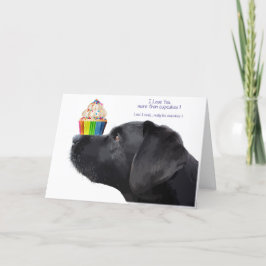 Black Lab I Love You Card - Dog I Love You カード
